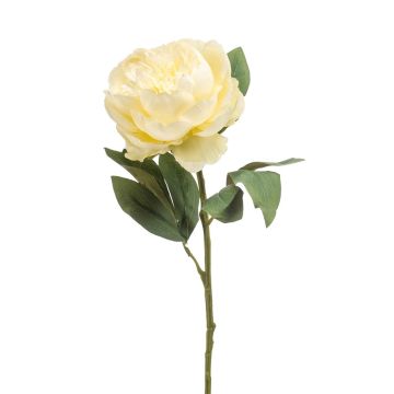 Artificial peony IFEOMA, cream, 26"/65cm