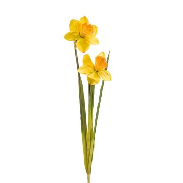 Decorative flower Daffodil OTZARA on spike, yellow, 24"/60cm