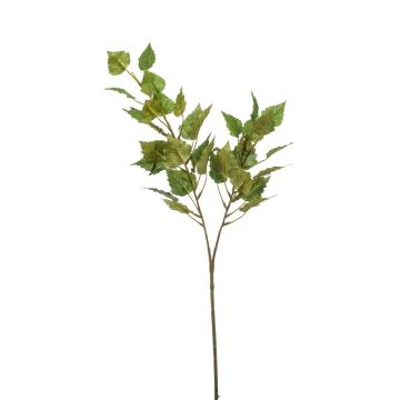 Decorative branch Birch NERIS with blossoms, green, 28"/70cm