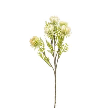 Artificial artichoke flowering branch PALLADIA, cream, 18"/45cm