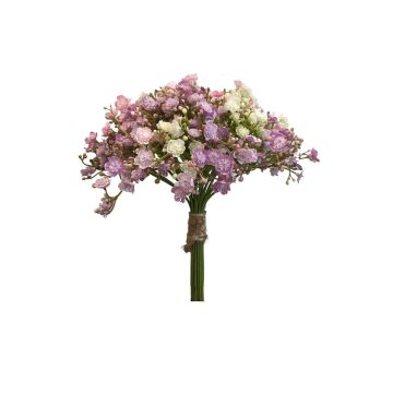 Artificial gypsophila bunch LITAGO, purple-pink-cream, 9"/23cm