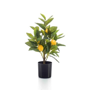 Artificial lemon tree UALANI, artificial trunk, fruits, 16"/40cm