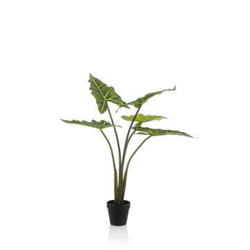 Artificial plant Alocasia Sanderiana MUNAY in decorative pot, green, 31"/80cm