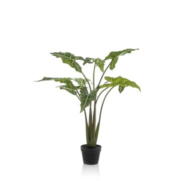 Artificial plant Alocasia Sanderiana MUNAY in decorative pot, green, 4ft/120cm