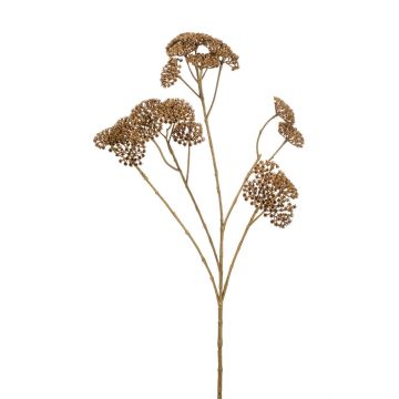 Artificial flower Yarrow JAMALIA, brown, 28"/70cm