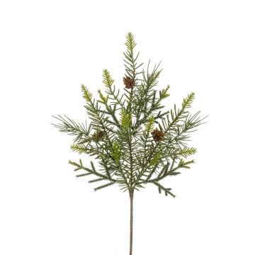 Artificial branch ADELFINE, stone pine, pine, fir, cones, green, 18"/45cm
