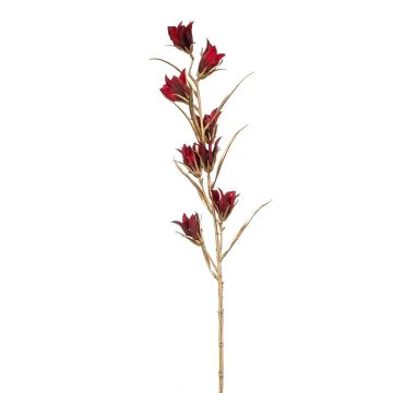 Artificial clematis LEIAH, dark red-gold, 3ft/90cm