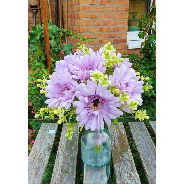 Decorative bouquet Gerbera TEMBAR, dark purple, 12"/30cm, Ø9"/22cm