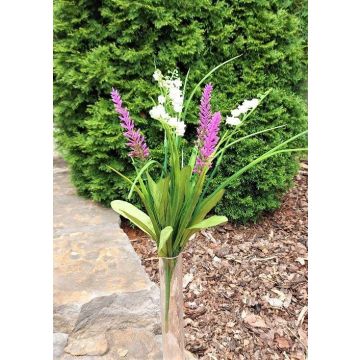 Decorative bouquet SIVIKELO, lily of the valley, lavender, spike, violet-white, 16"/40cm