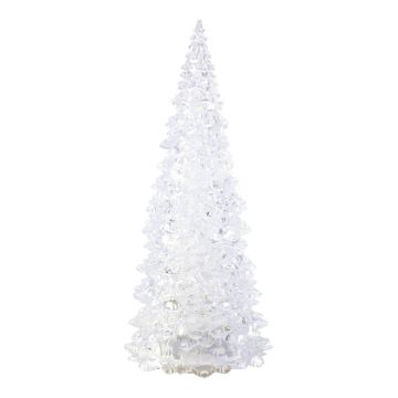 Decorative fir tree DOROTEO made of plastic, LED colour change, 18cm, Ø8,5cm