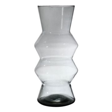 Decorative vase ERCELINA made of glass, recycled, clear, 27cm, Ø13cm