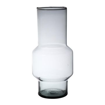 Glass flower vase FORTUNATO, recycled, clear, 30cm, Ø14cm