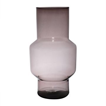 Glass flower vase FORTUNATO, recycled, violet-clear, 40cm, Ø24cm