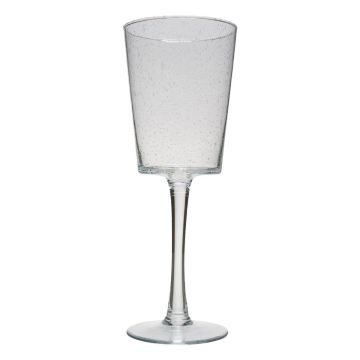 Large stemware glass with foot KERRIN with bubbles, clear, 45cm, Ø17cm