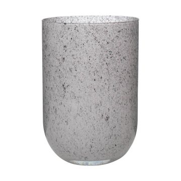 Glass decorative vase MARISA, granite-grey, 20cm, Ø14cm