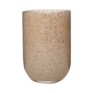 Glass decorative vase MARISA, granite-sand, 20cm, Ø14cm