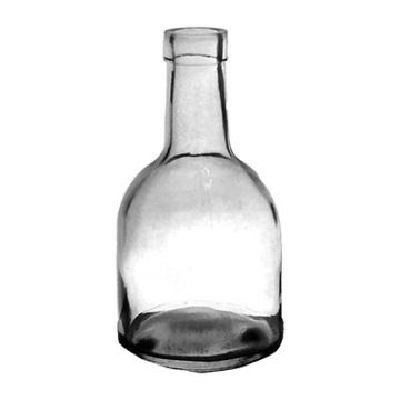 Glass decorative bottle URSOLA, clear, 16cm, Ø8cm