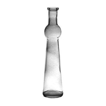 Decorative bottle REYNALDO made of glass, clear, 23cm, Ø5,5cm