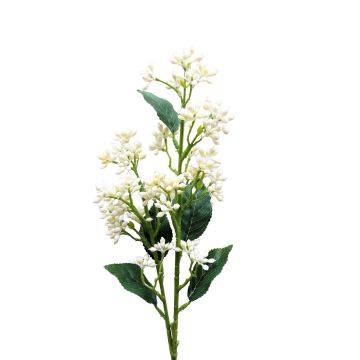 Decorative snowball branch LABIBA with buds, cream, 24"/60cm