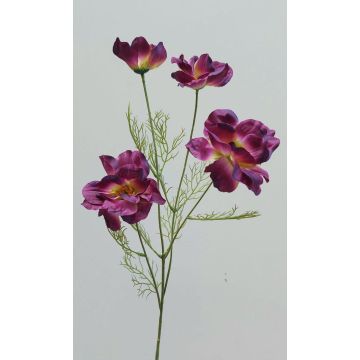 Decorative flower branch Cosmos PRESTIOSA, violet-green, 30"/75cm