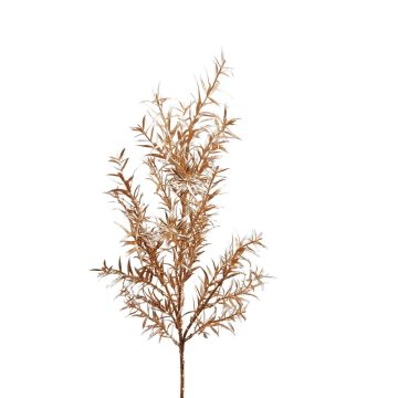 Decorative asparagus sprengeri branch DENDER, gold, 30"/75cm