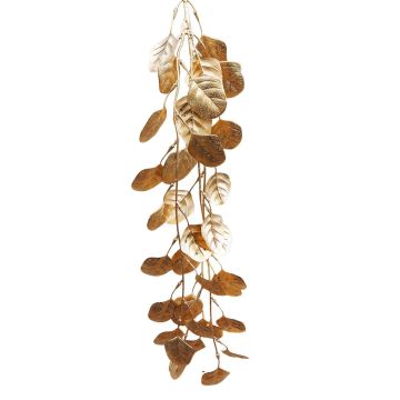 Artificial eucalyptus branch DIEMEL, gold, 30"/75cm