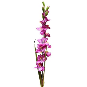 Plastic flower Gladiolus THEOPHORA, violet-yellow, 4ft/110cm