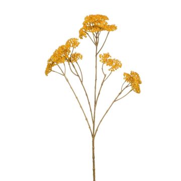 Artificial flower Yarrow JAMALIA, mustard yellow, 28"/70cm