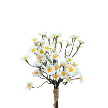 Artificial chrysanthemum bunch WEMKE, white, 14"/35cm