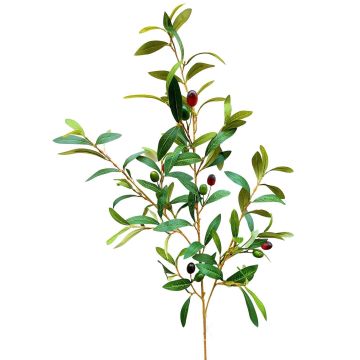 Artificial olive branch ROVUMA with fruits, green, 3ft/95cm