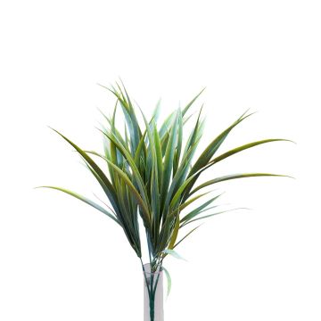 Artificial reed grass KANZILE on spike, green-white, 12"/30cm