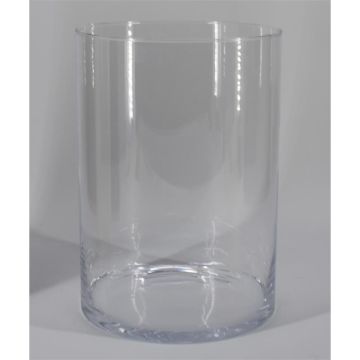 Cylindrical vase made of glass SANYA OCEAN, clear, 11"/28cm, Ø8"/20cm