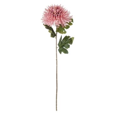 Artificial chrysanthemum RUNDA, dusky pink-peach, 28"/70cm, Ø7"/18cm