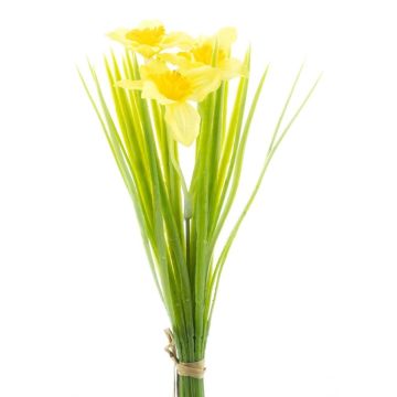 Decorative flower bunch Daffodil NASSA, yellow, 10"/25cm