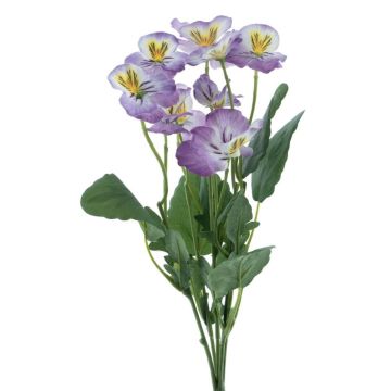 Artificial flower Pansy REEVA, spike, purple-yellow, 14"/35cm