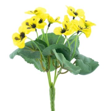 Decorative flower Pansy EROMA, spike, yellow, 8"/20cm