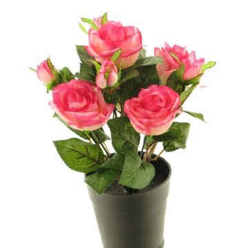 Artificial rose ZHIXIAO, pink, 10"/25cm