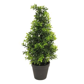 Artificial boxwood pyramid TOM, in pot, 18"/45cm