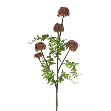 Artificial allium branch ANYISU, burgundy, 28"/70cm