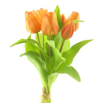 Artificial tulip bouquet LONA, peach, 12"/30cm