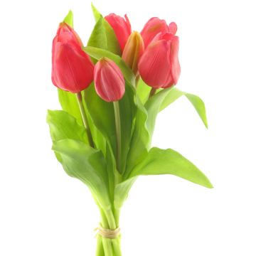 Artificial tulip bouquet LONA, pink, 12"/30cm