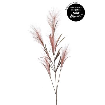 Artificial pampas grass branch HALCYON with panicles, pink, 3ft/95cm