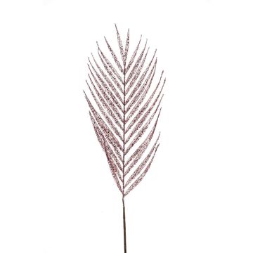 Artificial areca palm frond RYLAN with glitter, pink, 3ft/90cm