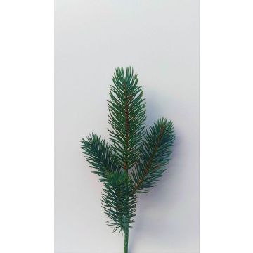 Artificial fir branch ALOSANA, green, 10"/25cm