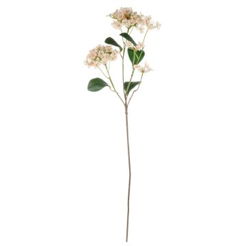 Artificial snowball branch LINDIWE, apricot-cream, 28"/70cm