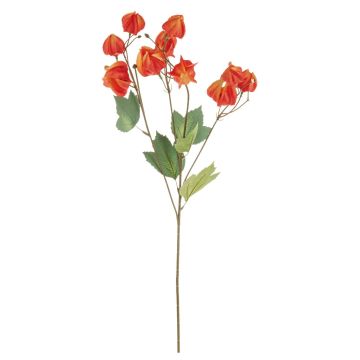 Artificial branch of physalis SEVERINA with fruits, orange, 24"/60cm
