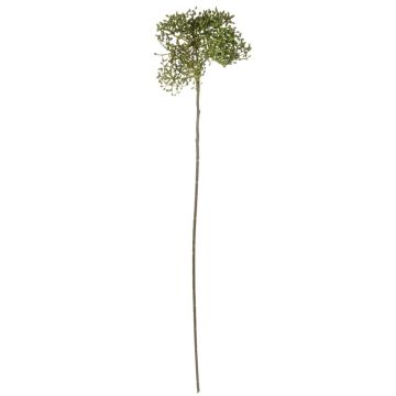 Artificial snowball VARINKA with buds, dry look, green, 22"/55cm