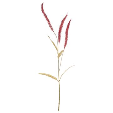 Decorative grass branch Liriope JELIKANTA with panicles, burgundy red, 30"/75cm