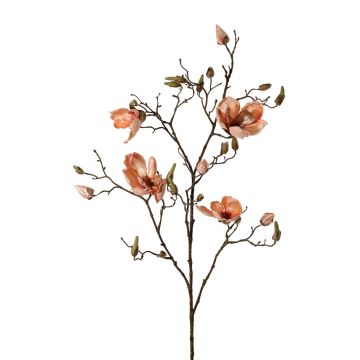 Velvet magnolia branch JACKA, salmon, 3ft/105cm