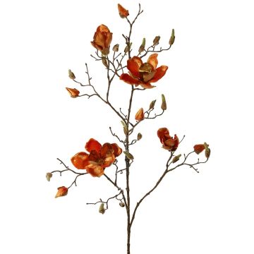 Velvet magnolia branch JACKA, orange, 3ft/105cm